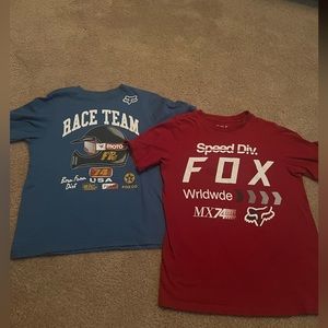 2 FOX Racing Boys small T-shirts.